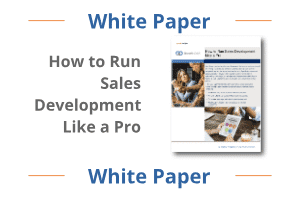 how to run sales development like a pro white paper
