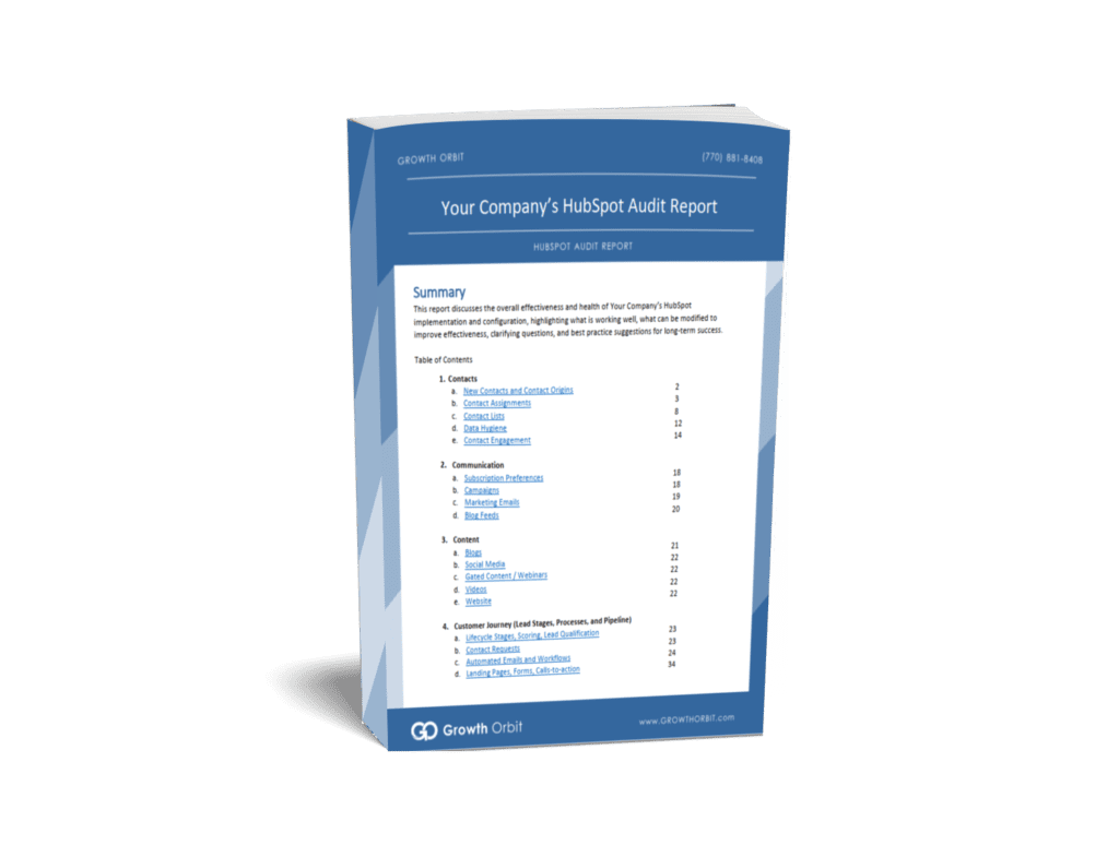 HubSpot Audit Report HubSpot Audit Report
